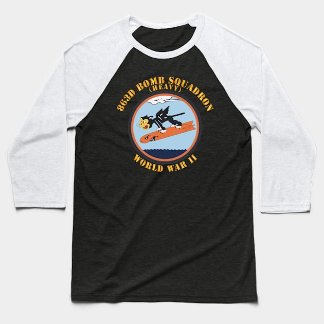 863d Bomb Squadron - WWII Baseball T-Shirt by twix123844